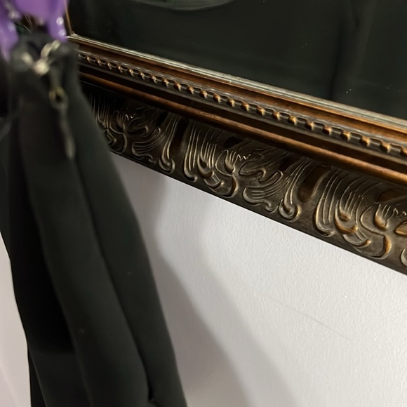 Black Trumpet Skirt with White Decorative Stitching and Sequins - Picture 5 of 6